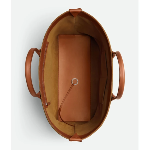 Khaite Women's Large Cabat in Camel/light wood - Multicolour Totes & Top-Handle Bags - The Lotus Tote Bag - Shop at Luxury Shoes 
