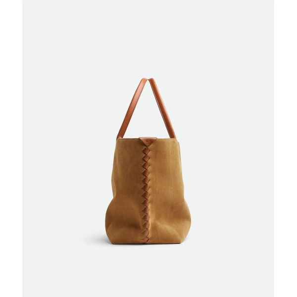 Khaite Women's Large Cabat in Camel/light wood - Multicolour Totes & Top-Handle Bags - The Lotus Tote Bag - Shop at Luxury Shoes 
