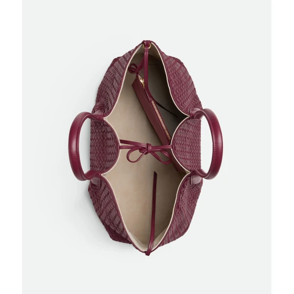 Khaite Women's Large Pinacoteca in Barolo/ecru - Multicolour Totes & Top-Handle Bags - The Lotus Tote Bag - Shop at Luxury Shoes 