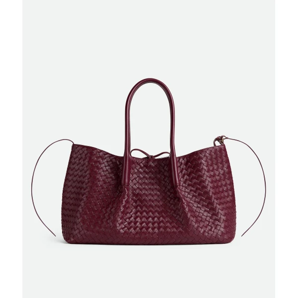 Khaite Women's Large Pinacoteca in Barolo/ecru - Multicolour Totes & Top-Handle Bags - The Lotus Tote Bag - Shop at Luxury Shoes 