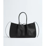 Khaite Women's Large Pinacoteca in Black/fondant - Multicolour Totes & Top-Handle Bags - The Lotus Tote Bag - Shop at Luxury Shoes 