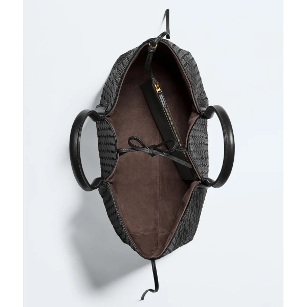Khaite Women's Large Pinacoteca in Black/fondant - Multicolour Totes & Top-Handle Bags - The Lotus Tote Bag - Shop at Luxury Shoes 