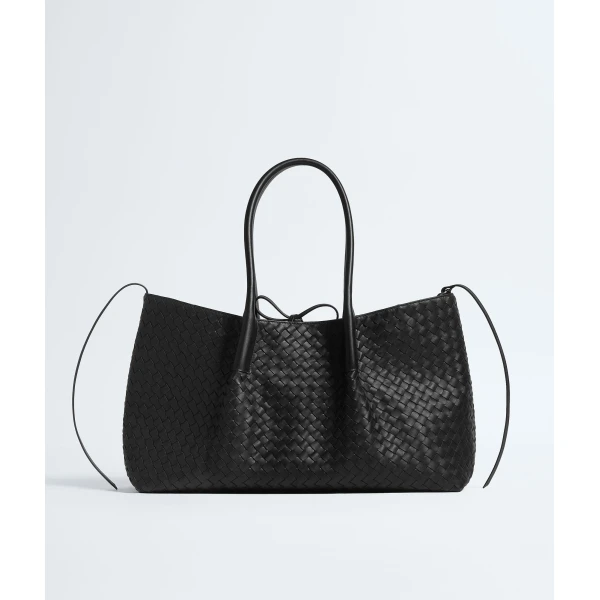 Khaite Women's Large Pinacoteca in Black/fondant - Multicolour Totes & Top-Handle Bags - The Lotus Tote Bag - Shop at Luxury Shoes 