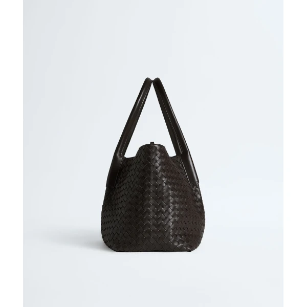Khaite Women's Large Pinacoteca in Espresso/ecru - Multicolour Totes & Top-Handle Bags - The Lotus Tote Bag - Shop at Luxury Shoes 