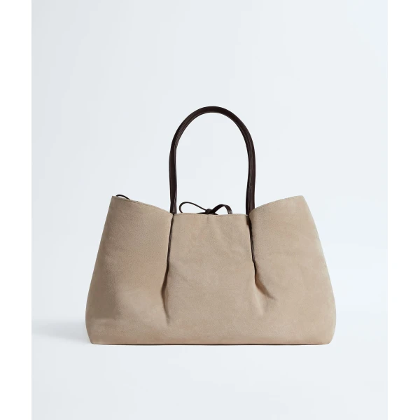 Khaite Women's Large Pinacoteca in Espresso/ecru - Multicolour Totes & Top-Handle Bags - The Lotus Tote Bag - Shop at Luxury Shoes 