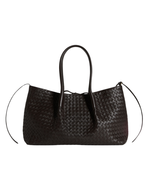 Khaite Women's Large Pinacoteca in Espresso/ecru - Multicolour Totes & Top-Handle Bags - The Lotus Tote Bag - Shop at Luxury Shoes 