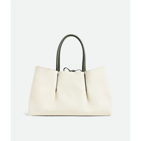 Khaite Women's Large Pinacoteca in Pickle/sea salt - Multicolour Totes & Top-Handle Bags - The Lotus Tote Bag - Shop at Luxury Shoes 