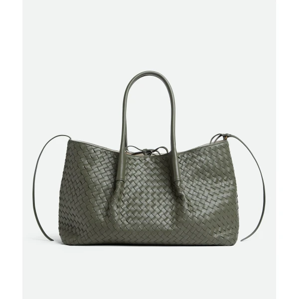 Khaite Women's Large Pinacoteca in Pickle/sea salt - Multicolour Totes & Top-Handle Bags - The Lotus Tote Bag - Shop at Luxury Shoes 