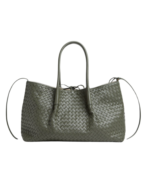 Khaite Women's Large Pinacoteca in Pickle/sea salt - Multicolour Totes & Top-Handle Bags - The Lotus Tote Bag - Shop at Luxury Shoes 