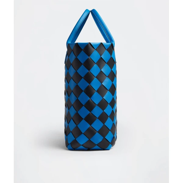 Khaite Women's Maxi Intreccio Tote in Signal blue/black - Multicolour Totes & Top-Handle Bags - The Lotus Tote Bag - Shop at Luxury Shoes 