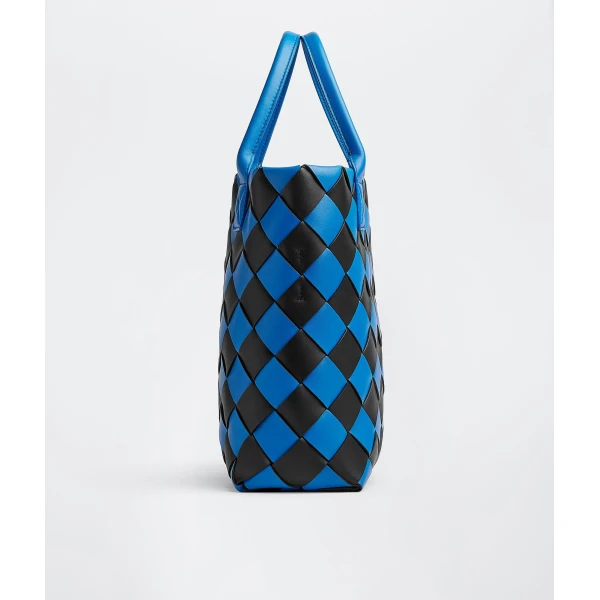 Khaite Women's Maxi Intreccio Tote in Signal blue/black - Multicolour Totes & Top-Handle Bags - The Lotus Tote Bag - Shop at Luxury Shoes 