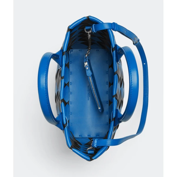 Khaite Women's Maxi Intreccio Tote in Signal blue/black - Multicolour Totes & Top-Handle Bags - The Lotus Tote Bag - Shop at Luxury Shoes 