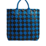 Khaite Women's Maxi Intreccio Tote in Signal blue/black - Multicolour Totes & Top-Handle Bags - The Lotus Tote Bag - Shop at Luxury Shoes 