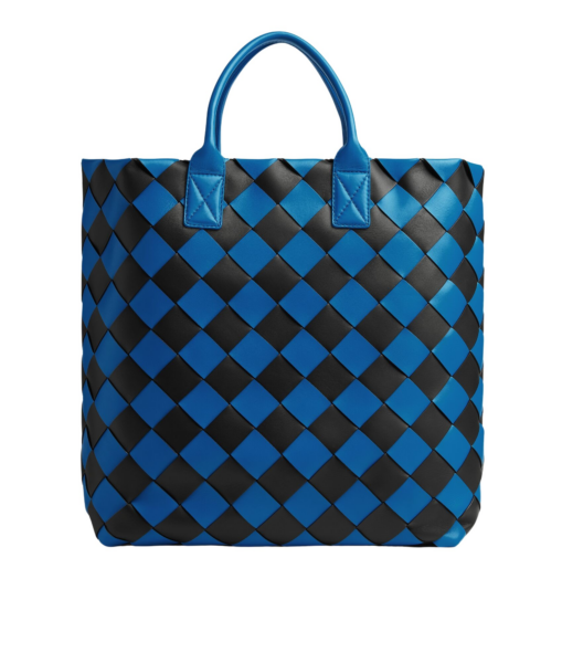Khaite Women's Maxi Intreccio Tote in Signal blue/black - Multicolour Totes & Top-Handle Bags - The Lotus Tote Bag - Shop at Luxury Shoes 