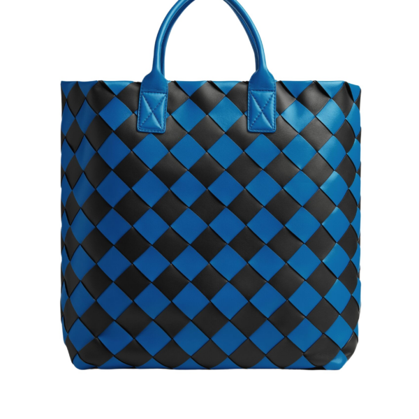 Khaite Women's Maxi Intreccio Tote in Signal blue/black - Multicolour Totes & Top-Handle Bags - The Lotus Tote Bag - Shop at Luxury Shoes 