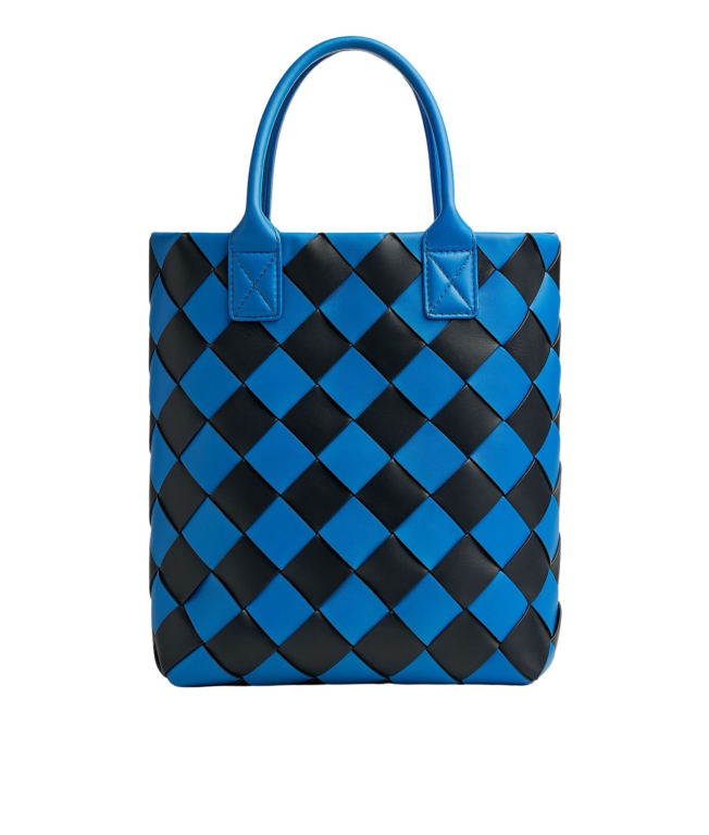 Khaite Women's Maxi Intreccio Tote in Signal blue/black - Multicolour Totes & Top-Handle Bags - The Lotus Tote Bag - Shop at Luxury Shoes 
