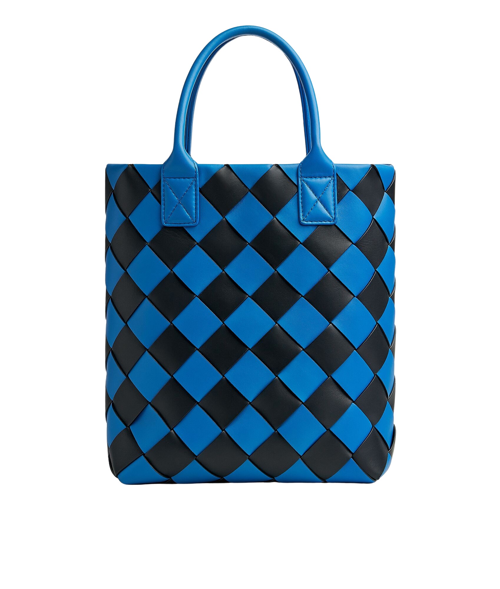 Multicolour-Womens-Maxi-Intreccio-Tote-in-Signal-blueblack-coveti41684_nobg Bottega Veneta Women’s Maxi Intreccio Tote in Signal blue/black