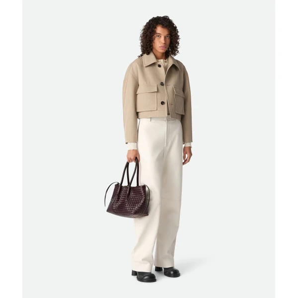 Khaite Women's Pinacoteca in Dark barolo/pickle - Multicolour Totes & Top-Handle Bags - The Lotus Tote Bag - Shop at Luxury Shoes 