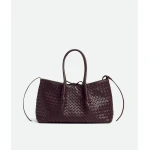 Khaite Women's Pinacoteca in Dark barolo/pickle - Multicolour Totes & Top-Handle Bags - The Lotus Tote Bag - Shop at Luxury Shoes 