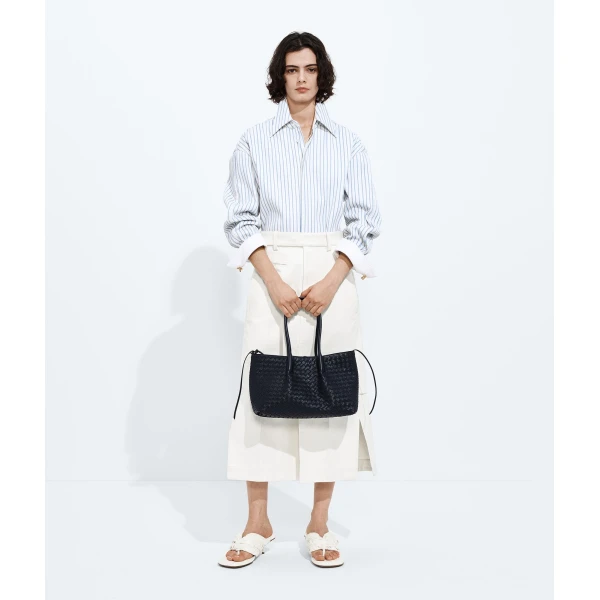 Khaite Women's Pinacoteca in Midnight/basalt - Multicolour Totes & Top-Handle Bags - The Lotus Tote Bag - Shop at Luxury Shoes 