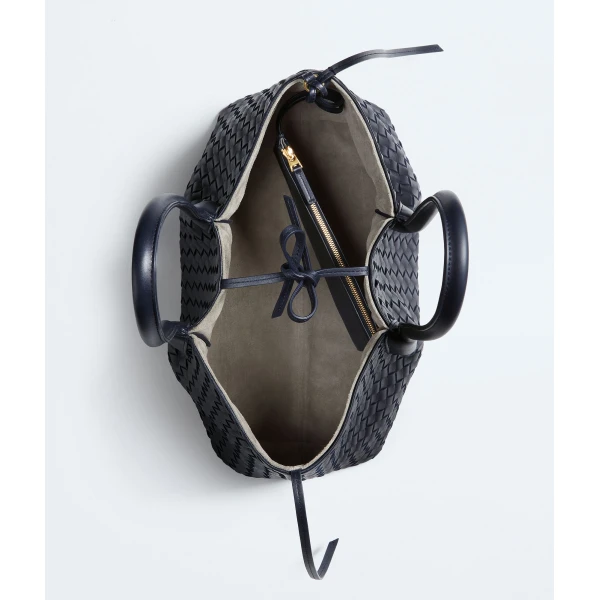 Khaite Women's Pinacoteca in Midnight/basalt - Multicolour Totes & Top-Handle Bags - The Lotus Tote Bag - Shop at Luxury Shoes 
