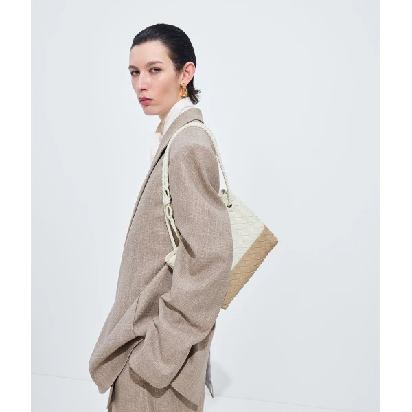 Khaite Women's Small Andiamo in Alabaster/ecru - Multicolour Totes & Top-Handle Bags - The Lotus Tote Bag - Shop at Luxury Shoes 