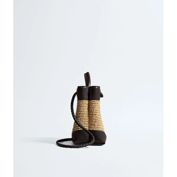 Khaite Women's Small Andiamo in Natural/espresso - Multicolour Totes & Top-Handle Bags - The Lotus Tote Bag - Shop at Luxury Shoes 