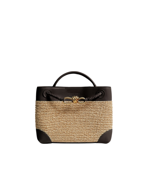 Khaite Women's Small Andiamo in Natural/espresso - Multicolour Totes & Top-Handle Bags - The Lotus Tote Bag - Shop at Luxury Shoes 