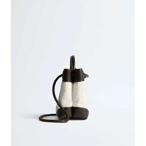 Khaite Women's Small Andiamo in White/espresso - Multicolour Totes & Top-Handle Bags - The Lotus Tote Bag - Shop at Luxury Shoes 