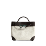 Khaite Women's Small Andiamo in White/espresso - Multicolour Totes & Top-Handle Bags - The Lotus Tote Bag - Shop at Luxury Shoes 
