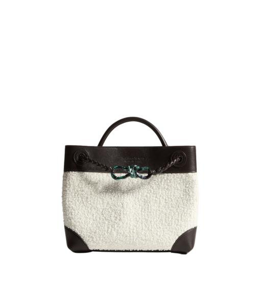 Khaite Women's Small Andiamo in White/espresso - Multicolour Totes & Top-Handle Bags - The Lotus Tote Bag - Shop at Luxury Shoes 