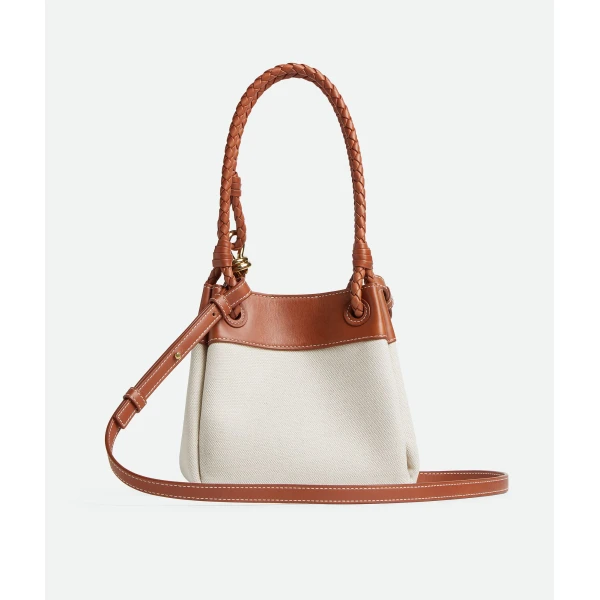 Khaite Women's Small Parachute in Natural / Lightwood - Multicolour Shoulder & Crossbody Bags - The Lotus Tote Bag - Shop at Luxury Shoes 