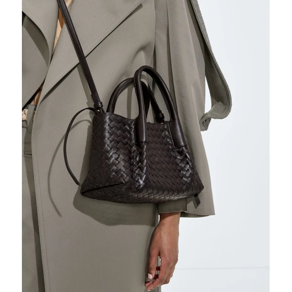 Khaite Women's Small Pinacoteca in Espresso/mineral - Multicolour Totes & Top-Handle Bags - The Lotus Tote Bag - Shop at Luxury Shoes 