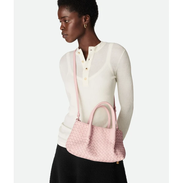 Khaite Women's Small Pinacoteca in Rose/barolo - Multicolour Totes & Top-Handle Bags - The Lotus Tote Bag - Shop at Luxury Shoes 