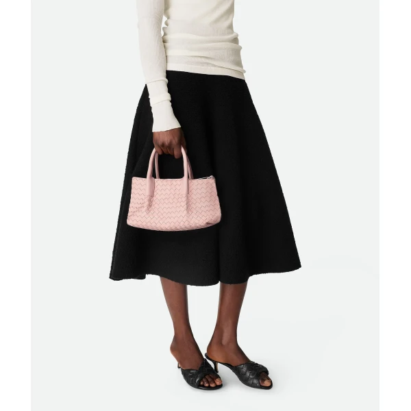 Khaite Women's Small Pinacoteca in Rose/barolo - Multicolour Totes & Top-Handle Bags - The Lotus Tote Bag - Shop at Luxury Shoes 