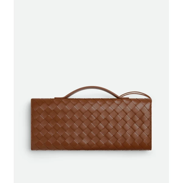 Khaite Women's Andiamo Clutch in Amber - Orange Clutch Bags - The Lotus Tote Bag - Shop at Luxury Shoes 