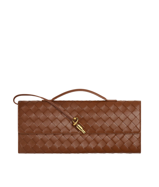 Khaite Women's Andiamo Clutch in Amber - Orange Clutch Bags - The Lotus Tote Bag - Shop at Luxury Shoes 