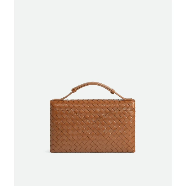 Khaite Women's Knot Lock in Amber - Orange Clutch Bags - The Lotus Tote Bag - Shop at Luxury Shoes 