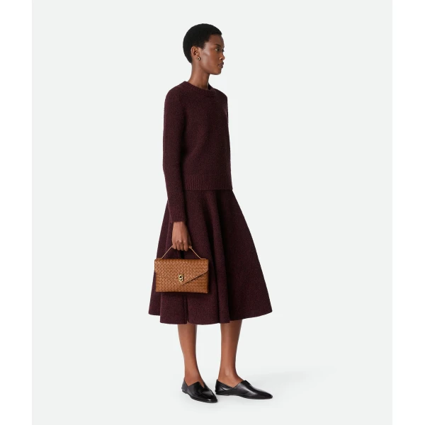 Khaite Women's Knot Lock in Amber - Orange Clutch Bags - The Lotus Tote Bag - Shop at Luxury Shoes 
