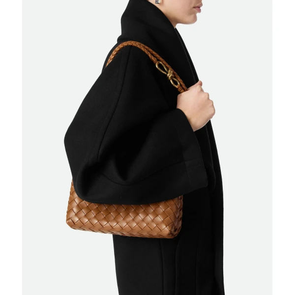 Khaite Women's Small Andiamo in Amber - Orange Totes & Top-Handle Bags - The Lotus Tote Bag - Shop at Luxury Shoes 