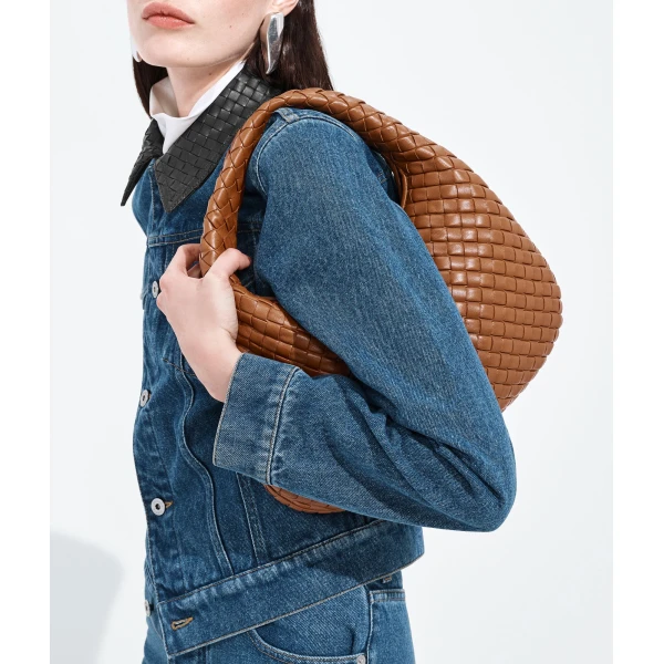 Khaite Women's Small Veneta in Amber - Orange Shoulder & Crossbody Bags - The Lotus Tote Bag - Shop at Luxury Shoes 