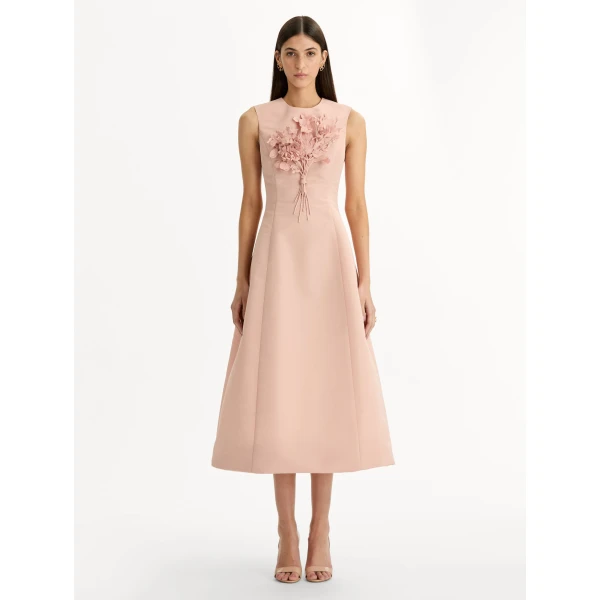 Oscar de la Renta Bouquet Embroidered Cocktail Dress - Dresses - American Luxury Evening Wear at Luxury Shoes 