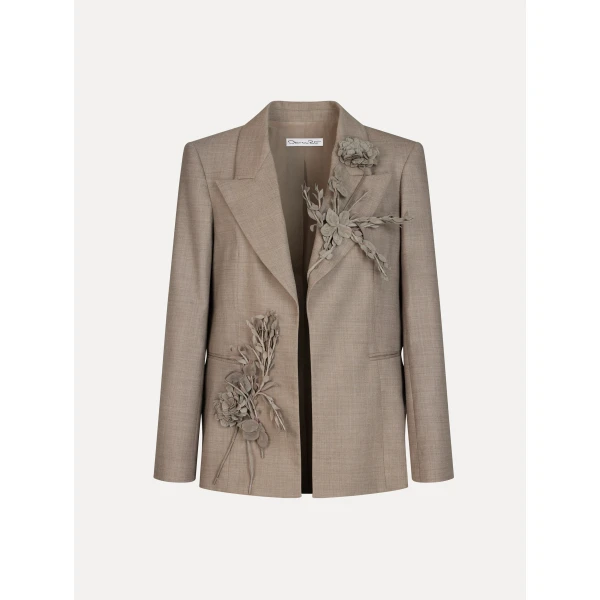 Oscar de la Renta Bouquet Embroidered Jacket - Jackets - American Luxury Evening Wear at Luxury Shoes 