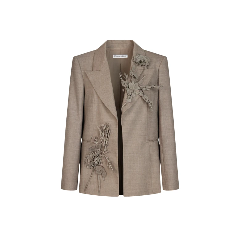 Oscar de la Renta Bouquet Embroidered Jacket - Jackets - American Luxury Evening Wear at Luxury Shoes 