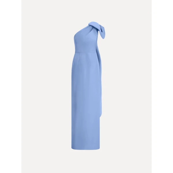 Oscar de la Renta Bow Detail Faille Column Gown - Dresses - American Luxury Evening Wear at Luxury Shoes 