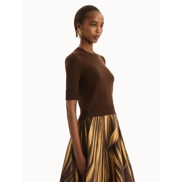 Oscar de la Renta Button Detail Pullover - Knitwear - American Luxury Evening Wear at Luxury Shoes 