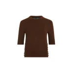 Oscar de la Renta Button Detail Pullover - Knitwear - American Luxury Evening Wear at Luxury Shoes 