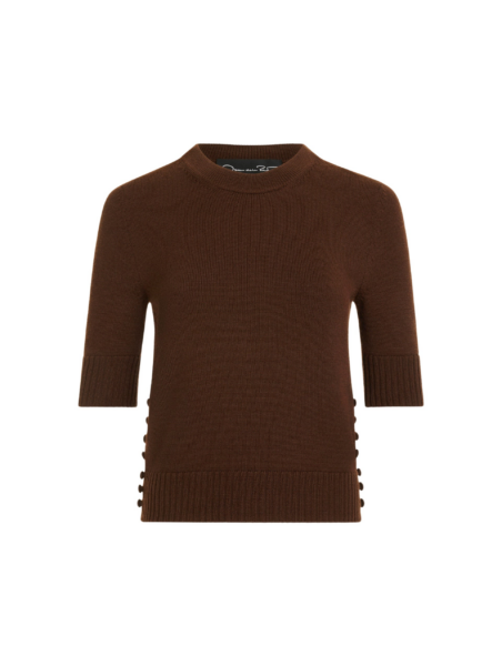 Oscar de la Renta Button Detail Pullover - Knitwear - American Luxury Evening Wear at Luxury Shoes 