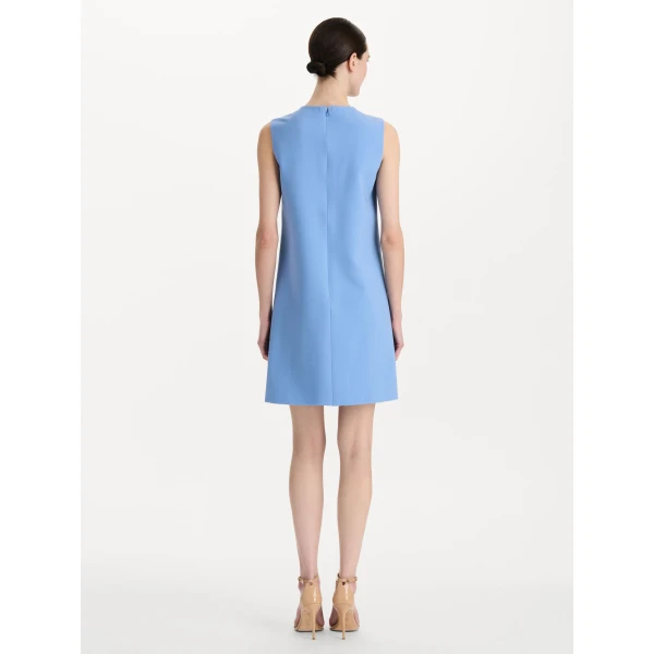 Oscar de la Renta Button Detail Wool Shift Dress - Dresses - American Luxury Evening Wear at Luxury Shoes 