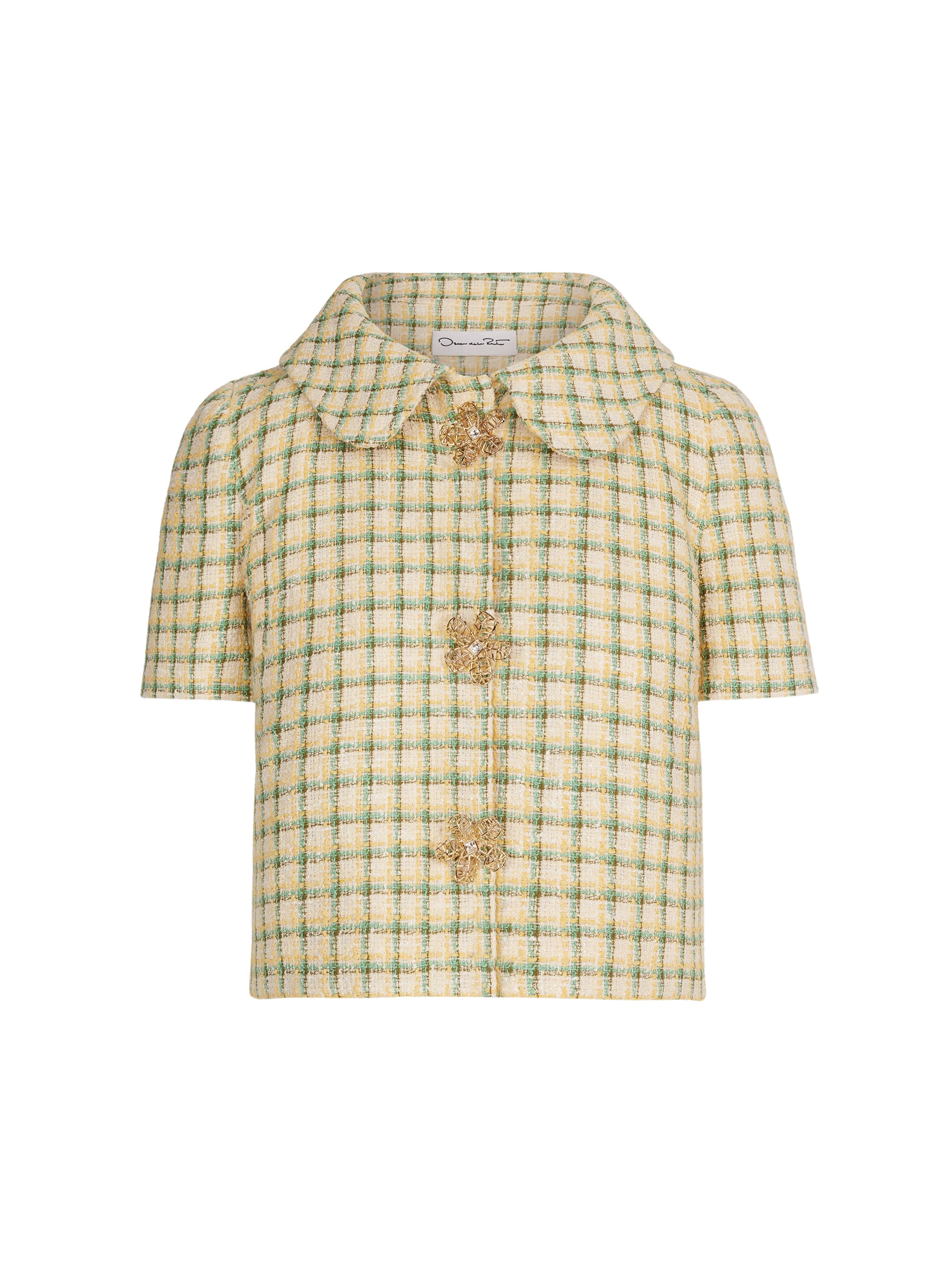 Oscar de la Renta Checked Tweed Jacket